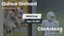 Matchup: Quince Orchard vs. Clarksburg  2017