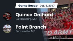 Recap: Quince Orchard  vs. Paint Branch  2017