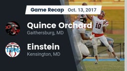 Recap: Quince Orchard  vs. Einstein  2017