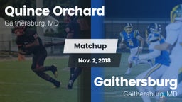 Matchup: Quince Orchard vs. Gaithersburg  2018