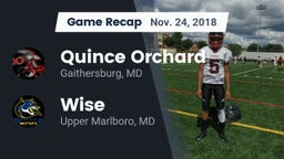 Recap: Quince Orchard  vs. Wise  2018