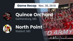 Recap: Quince Orchard  vs. North Point  2018