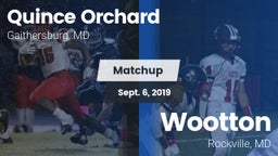 Matchup: Quince Orchard vs. Wootton  2019