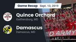 Recap: Quince Orchard  vs. Damascus  2019