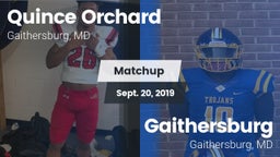 Matchup: Quince Orchard vs. Gaithersburg  2019