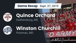 Recap: Quince Orchard  vs. Winston Churchill  2019