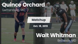 Matchup: Quince Orchard vs. Walt Whitman  2019