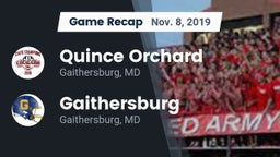 Recap: Quince Orchard  vs. Gaithersburg  2019