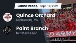 Recap: Quince Orchard vs. Paint Branch  2021