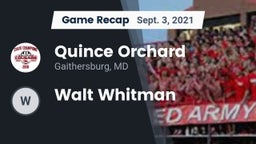 Recap: Quince Orchard vs. Walt Whitman 2021