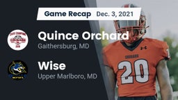 Recap: Quince Orchard vs. Wise  2021