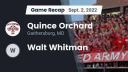 Recap: Quince Orchard vs. Walt Whitman 2022