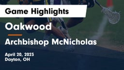 Oakwood  vs Archbishop McNicholas  Game Highlights - April 20, 2023