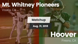 Matchup: Mt. Whitney High vs. Hoover  2018