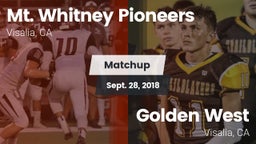 Matchup: Mt. Whitney High vs. Golden West  2018