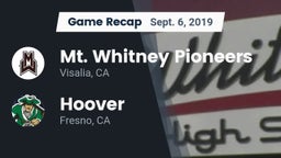 Recap: Mt. Whitney  Pioneers vs. Hoover  2019