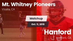 Matchup: Mt. Whitney High vs. Hanford  2019