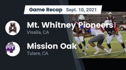 Recap: Mt. Whitney  Pioneers vs. Mission Oak  2021
