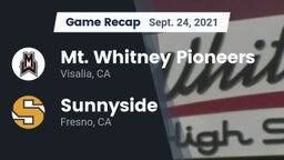 Recap: Mt. Whitney  Pioneers vs. Sunnyside  2021