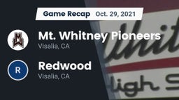 Recap: Mt. Whitney  Pioneers vs. Redwood  2021
