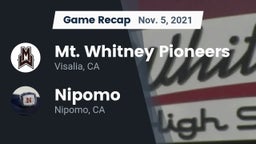 Recap: Mt. Whitney  Pioneers vs. Nipomo  2021