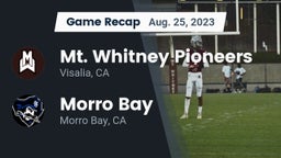 Recap: Mt. Whitney  Pioneers vs. Morro Bay  2023