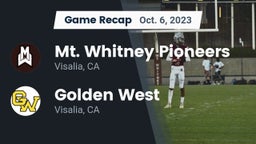 Recap: Mt. Whitney  Pioneers vs. Golden West  2023