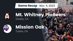 Recap: Mt. Whitney  Pioneers vs. Mission Oak  2023