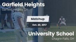 Matchup: Garfield Heights vs. University School 2017
