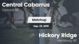 Matchup: Central Cabarrus vs. Hickory Ridge  2016