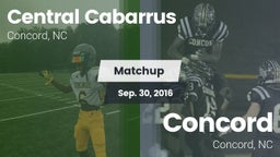 Matchup: Central Cabarrus vs. Concord  2016