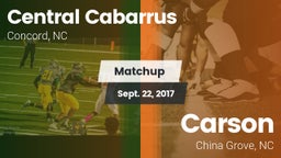 Matchup: Central Cabarrus vs. Carson  2017