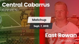 Matchup: Central Cabarrus vs. East Rowan  2018