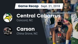 Recap: Central Cabarrus  vs. Carson  2018