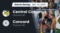 Recap: Central Cabarrus  vs. Concord  2018