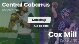 Matchup: Central Cabarrus vs. Cox Mill  2018