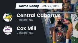 Recap: Central Cabarrus  vs. Cox Mill  2018