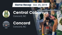 Recap: Central Cabarrus  vs. Concord  2019