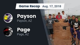 Recap: Payson  vs. Page  2018