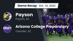 Recap: Payson  vs. Arizona College Preparatory  2020