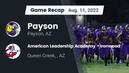 Recap: Payson  vs. American Leadership Academy - Ironwood 2022
