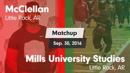 Matchup: McClellan vs. Mills University Studies  2016