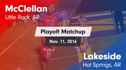 Matchup: McClellan vs. Lakeside  2016