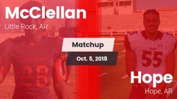 Matchup: McClellan vs. Hope  2018