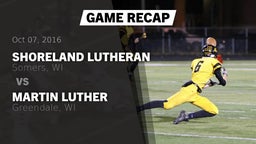 Recap: Shoreland Lutheran  vs. Martin Luther  2016