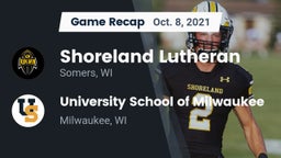 Recap: Shoreland Lutheran  vs. University School of Milwaukee 2021