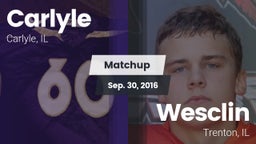 Matchup: Carlyle vs. Wesclin  2016