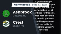 Recap: Ashbrook  vs. Crest  2021
