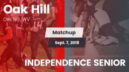 Matchup: Oak Hill vs. INDEPENDENCE SENIOR 2018