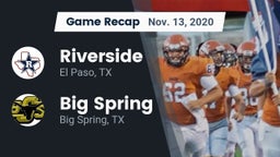 Recap: Riverside  vs. Big Spring  2020